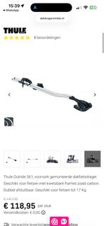 Thule 561 & 545-2 Dakdrager en Wielstandaard, Auto diversen, Ophalen, 1 fiets, Gebruikt, Dakdrager