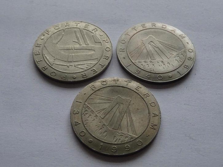 Porter 650 jaar Rotterdam, Postzegels en Munten, Penningen en Medailles, Overige materialen, Nederland, Ophalen of Verzenden