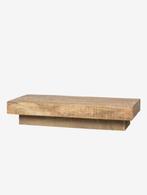 Blok houten Salontafel, Huis en Inrichting, Tafels | Salontafels, 50 tot 100 cm, Ophalen of Verzenden, Zo goed als nieuw, Vierkant