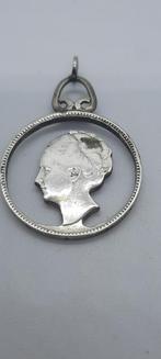 Zilveren hanger Koningin Wilhelmina - Stil Verzet, Ophalen of Verzenden