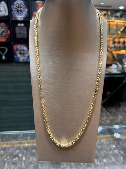 18Kt Goud - 99 Gr - KONING - Ketting, Sieraden, Tassen en Uiterlijk, Kettingen, Nieuw, Goud, Goud, Ophalen