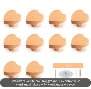 12 Hartjes Deurknoppen - Nieuw! beschikbaar voor biedingen