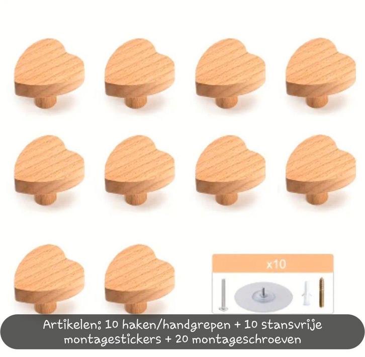 12 Hartjes Deurknoppen - Nieuw!, Huis en Inrichting, Keuken | Keukenelementen, Nieuw, Minder dan 100 cm, Minder dan 25 cm, Ophalen of Verzenden
