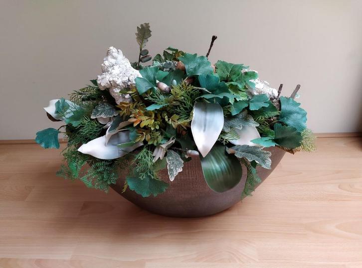 z.g.a.n. mooi kunst bloemstuk in pot, Huis en Inrichting, Woonaccessoires | Kunstplanten en Kunstbloemen, Zo goed als nieuw, Binnen