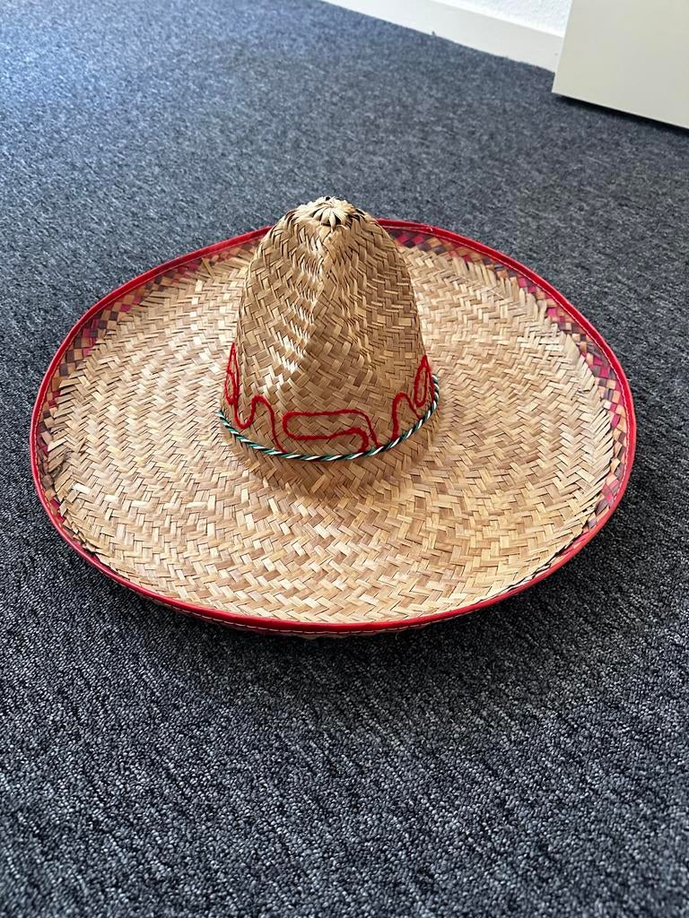 Authentieke Mexicaanse Sombrero, Kleding | Dames, Hoeden en Petten, Zo goed als nieuw, Hoed, One size fits all, Ophalen of Verzenden