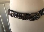 ceintuur juchtleer 90/100 cm bruin met studs, Bruin, Verzenden, 90 tot 100 cm, Heupriem