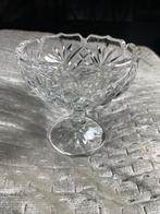 Kristallen schaaltje op voet, Ophalen of Verzenden, Gebruikt, Rond, Glas
