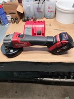 Milwaukee M18 FSAG125X Slijptol, Ophalen of Verzenden, Gebruikt, 700 tot 1000 watt, Haakse handslijpmachine