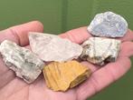 Verzameling mineralen septarie Rozenkwarts tijgeroog V123, Verzamelen, Mineralen en Fossielen, Ophalen of Verzenden, Mineraal
