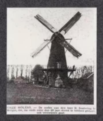 Foto Borger Drenthe Molen Afgebroken. beschikbaar voor biedingen