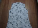 C&A CANDA leuke witte blouse / tuniek met zwarte bloemen 46, Wit, Maat 46/48 (XL) of groter, Ophalen of Verzenden, Gedragen