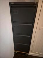 Apothekerskast / archiefkast met slot en wieltjes, Huis en Inrichting, Kasten | Roldeurkasten en Archiefkasten, Minder dan 50 cm