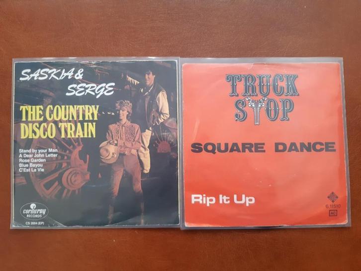 2 Country Singles Saskia & Serge + Truck Stop, Cd's en Dvd's, Vinyl Singles, Gebruikt, Single, Country en Western, 7 inch, Ophalen of Verzenden
