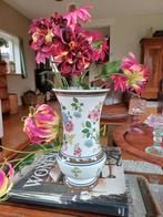 Mooie Modica Vaas met Bloem floral vogel handpainted, Antiek en Kunst, Ophalen of Verzenden