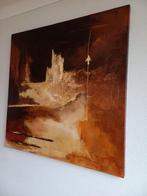 Schilderij Acryl 100 x 100 cm op canvas doek, Ophalen, Zo goed als nieuw, Schilderij, 100 tot 125 cm