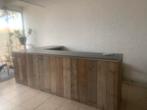 Steigerhouten Bar met Keukenblad, Huis en Inrichting, Barren, Ophalen of Verzenden, Gebruikt