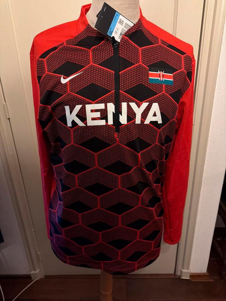 Nike Kenya Hardloopshirt - Maat M - Nieuw!, Kleding | Heren, Sportkleding, Nieuw, Hardlopen of Fietsen, Maat 48/50 (M), Rood, Ophalen of Verzenden