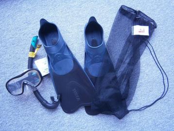 SUBEA Snorkelset voor volwassenen vinnen duikbril en snorkel beschikbaar voor biedingen