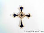15527 18kt Franklin Mint Igor Carl Faberge Midnight Cross, Sieraden, Tassen en Uiterlijk, Ophalen of Verzenden, Zo goed als nieuw