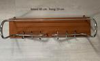 vintage, houten kapstok, wandkapstok met chroom, mid century, Huis en Inrichting, Woonaccessoires | Kapstokken, Overige materialen