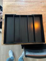Utoplike Uitschuifbare Bestekbak/Lade Organizer Zwart Bamboo, Ophalen of Verzenden, Nieuw, Hout, Los bestek