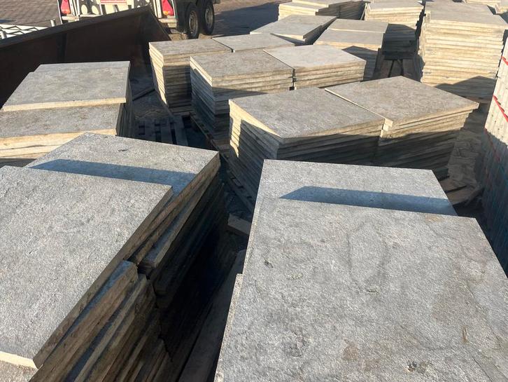 Hardsteen tegels 60x60 - Terrastegels, Tuin en Terras, Tegels en Klinkers, Gebruikt, Terrastegels, Natuursteen, 10 m² of meer