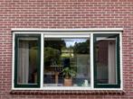 Kozijn met twee uitzetramen. 298x 160 incl HR++, Ophalen, Zo goed als nieuw, 150 tot 225 cm, Inclusief glas