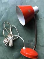 Vintage metalen oranje bureaulamp - hoogte 30cm, Ophalen, Gebruikt, Vintage, Metaal
