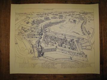 2 gedrukte prenten belegering Eindhoven 1583 Frans Hogenberg beschikbaar voor biedingen