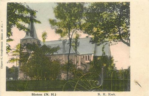 (304-228-021) Sloten NH RK Kerk, Verzamelen, Ansichtkaarten | Nederland, Noord-Holland, Verzenden