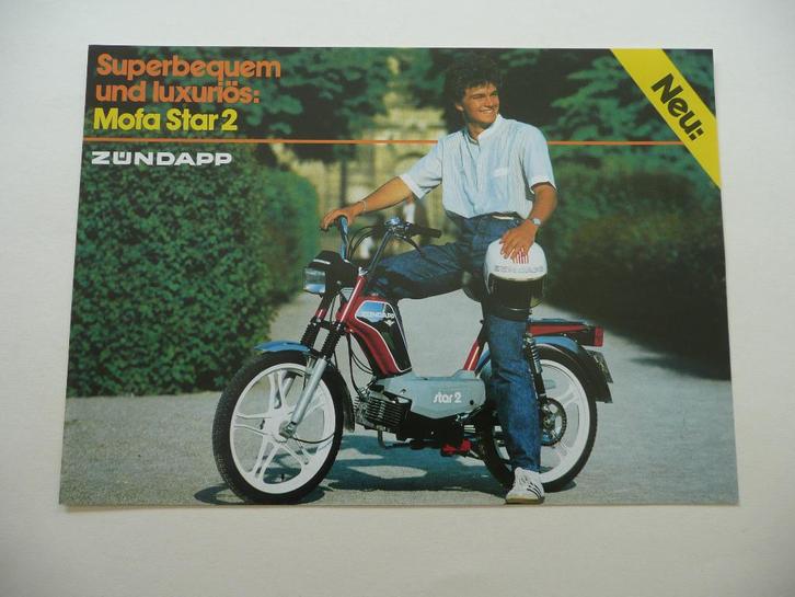 Zündapp Folder (1984) met Mofa STAR -2- (A4/2-zijdig) NIEUW, Fietsen en Brommers, Handleidingen en Instructieboekjes, Nieuw, Verzenden
