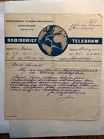 Oude Radiobrief / Telegram - Radio Holland, Ophalen of Verzenden, Gebruikt, Kaart of Prent