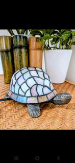 Mooie tiffany stijl schildpad lamp, Huis en Inrichting, Ophalen of Verzenden, Gebruikt, Glas, Minder dan 50 cm