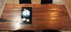 massieve mangohouten boomstamlook tafel met X poten, Huis en Inrichting, Tafels | Eettafels, Ophalen, 100 tot 150 cm, 200 cm of meer