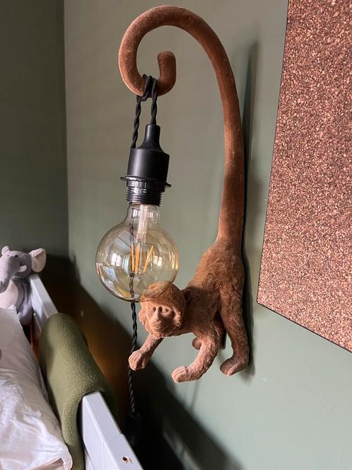 Hanglamp aap, Huis en Inrichting, Lampen | Hanglampen, Zo goed als nieuw, Minder dan 50 cm, Stof, Overige materialen, Ophalen of Verzenden