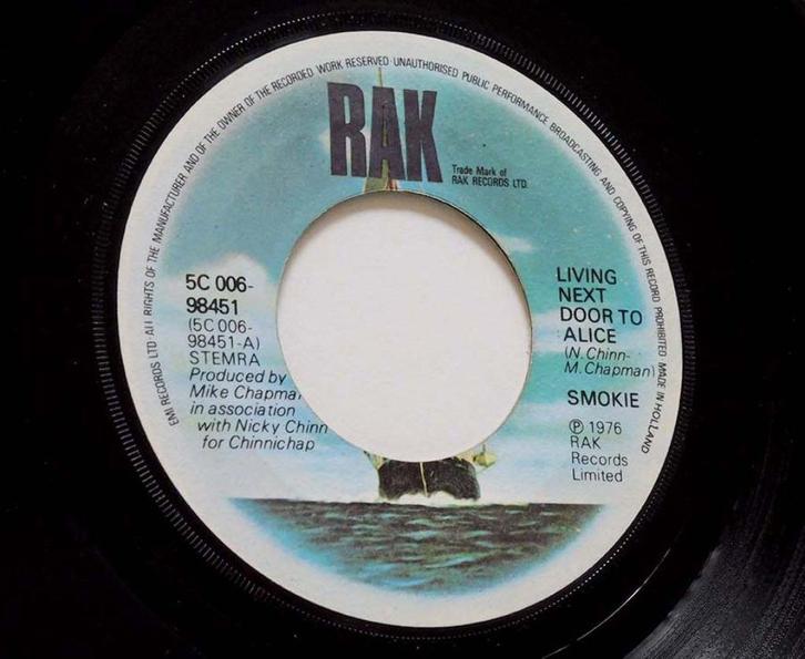 LIVING NEXT DOOR TO ALICE Smokie HIT POP, Cd's en Dvd's, Vinyl Singles, Single, Pop, 7 inch, Verzenden
