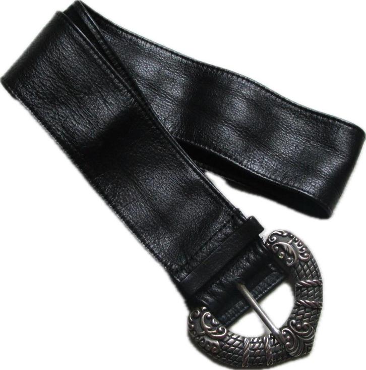 Ceintuur zwart Italy, Kleding | Dames, Riemen en Ceinturen, Zo goed als nieuw, Tailleriem, 100 cm of meer, 5 cm of meer, Zwart