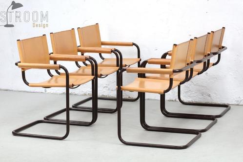 Fasem Bauhaus Stoelen Vintage Design Sledestoelen Mart Stam, Huis en Inrichting, Stoelen, Gebruikt, Vijf, Zes of meer stoelen