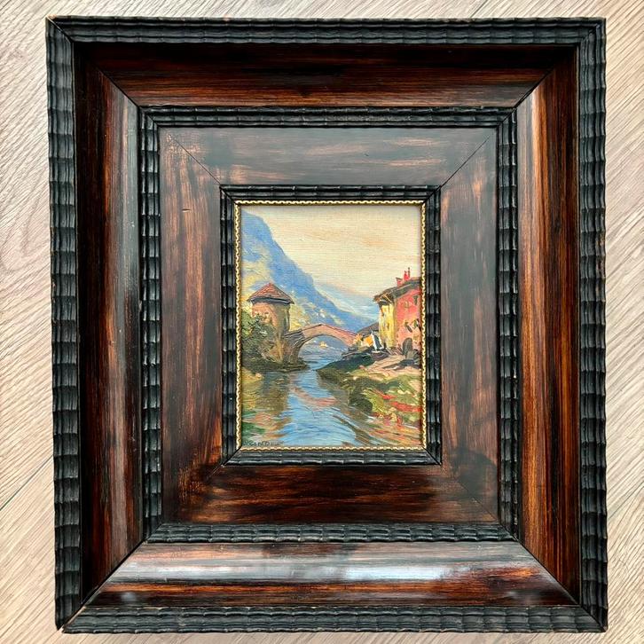 Prachtig schilderijtje van Albert Meindl uit Oostenrijk, Antiek en Kunst, Kunst | Schilderijen | Klassiek, Ophalen of Verzenden