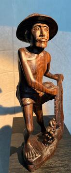 Balinees houten vissersbeeldje, Antiek en Kunst, Ophalen of Verzenden