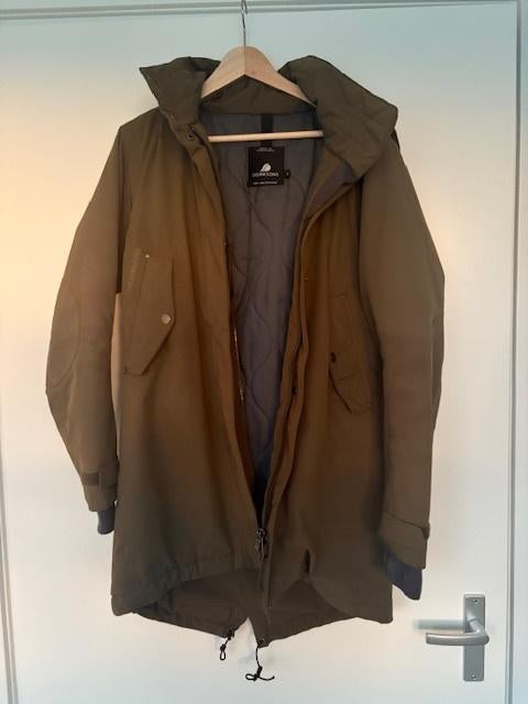Didriksons Parka Winterjas - Maat 36 - Khaki, Ophalen of Verzenden, Zo goed als nieuw, Maat 36 (S), Didriksons