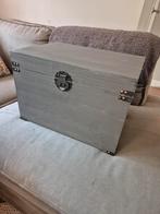 Houten grijs/groene kist, Huis en Inrichting, Woonaccessoires | Kapstokken, Ophalen, Hout, Wandkapstok, Minder dan 100 cm