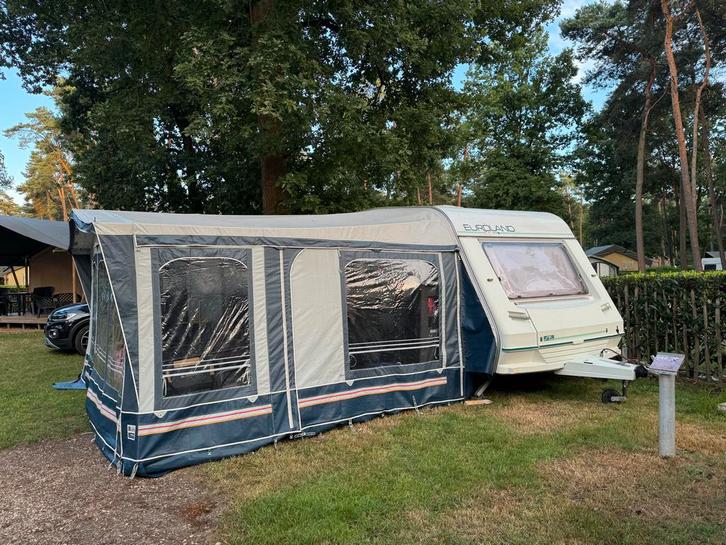 Complete caravan met hele ruime voortent + veel accessoires!, Caravans en Kamperen, Voortenten en Luifels, Gebruikt, Overige merken