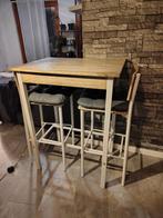 Hoge tafel met krukken, Ophalen