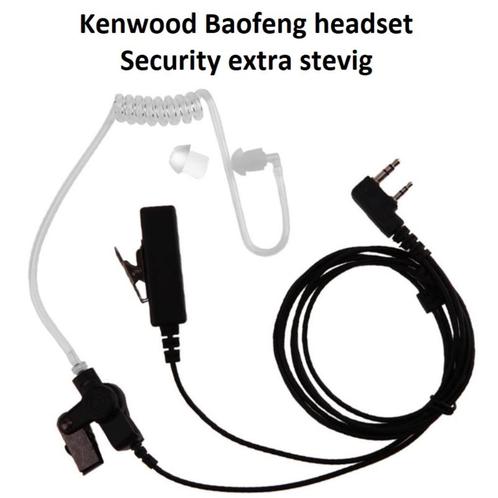 Kenwood Baofeng headset Security extra stevig | NIEUW, Telecommunicatie, Portofoons en Walkie-talkies, Nieuw, Toebehoren, Minder dan 2 km