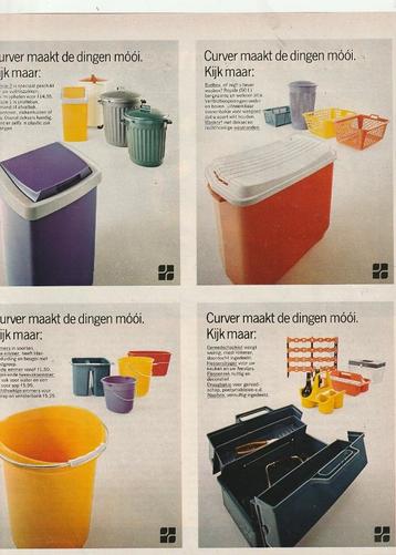 Retro reclame 1972 Curver emmers gereedschapkist wasmanden beschikbaar voor biedingen
