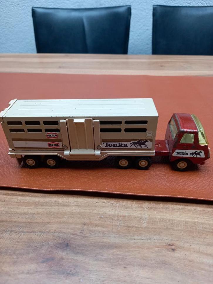 TONKA paardentransporter jaren '70., Hobby en Vrije tijd, Modelauto's | Overige schalen, Gebruikt, Auto, Ophalen of Verzenden