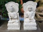 Top Kapitale Blanc de Chine Beeldenset "Kwan Yin & Boeddha", Antiek en Kunst, Kunst | Beelden en Houtsnijwerken, Ophalen of Verzenden