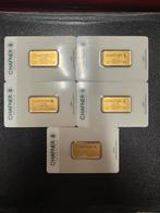 5x 10 gram goudbaar C. Hafner met certificaat, Ophalen of Verzenden, Goud