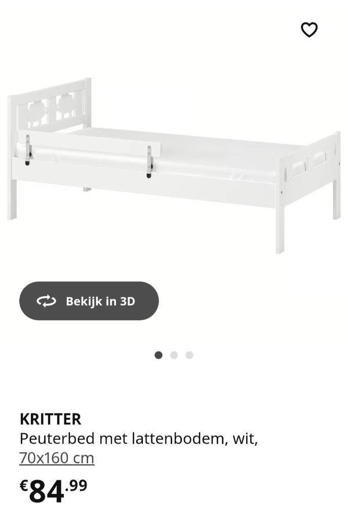 GRATIS peuterbed incl lattenbodem en matras, Kinderen en Baby's, Kinderkamer | Bedden, Gebruikt, 140 tot 160 cm, 70 tot 85 cm